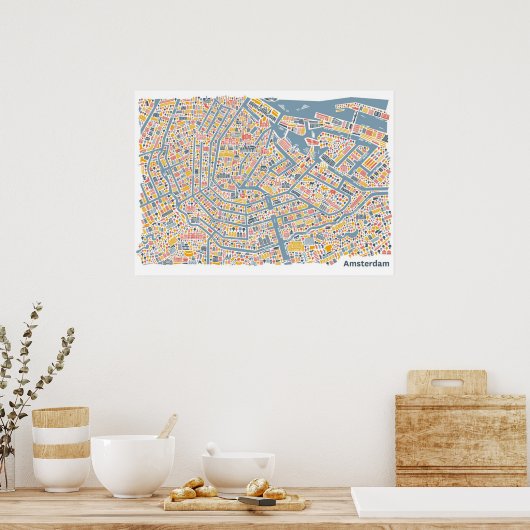 Poster Amsterdam (Keuken)