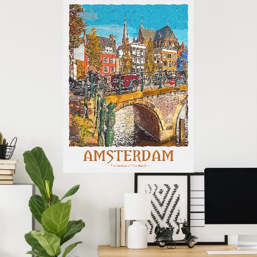 Poster Amsterdam (Bureau à domicile)