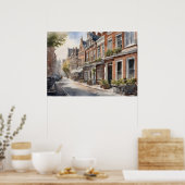 Poster Amsterdam aquarelle (Cuisine)