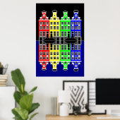 Poster Amsterdam Architecture - Maisons de commerçants (Bureau à domicile)