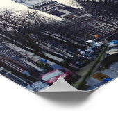 Poster Amsterdam Canal d'hiver Zuiderkerk Church Tower (Coin)