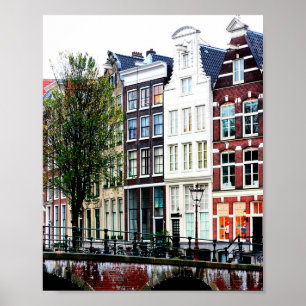 Poster Amsterdam Canal Houses Photo