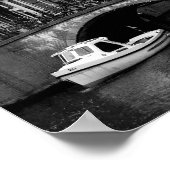 Poster Amsterdam Canal Photo noir et blanc (Coin)