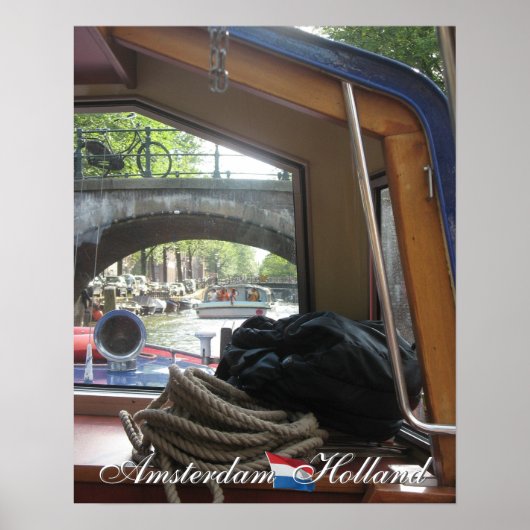 Poster Amsterdam Canal Tour Bateau (Devant)