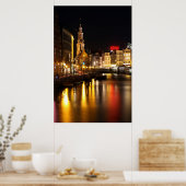 Poster Amsterdam la nuit à Amsterdam Pays-Bas (Cuisine)