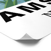 Poster Amsterdam Netherlands Travel Bicycles Tulip (Coin)