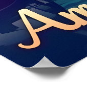 Poster Amsterdam par nuit (Coin)