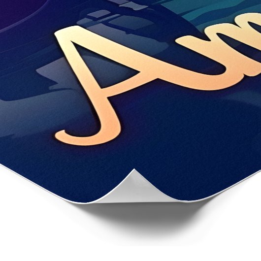 Poster Amsterdam par nuit (Coin)