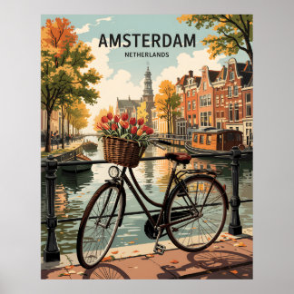 Poster Amsterdam Pays-Bas