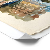 Poster Amsterdam Pays-Bas aquarelle (Coin)