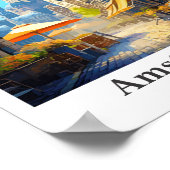 Poster Amsterdam Pays-Bas Vintage voyage Portrait (Coin)