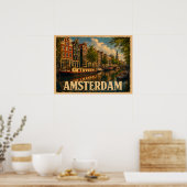 Poster Amsterdam Pays-Bas Voyage Rétro (Cuisine)