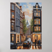 Poster Amsterdam peinture à l'huile (Devant)