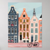 Poster Amsterdam Print Amsterdam Illustration Amsterdam (Devant)
