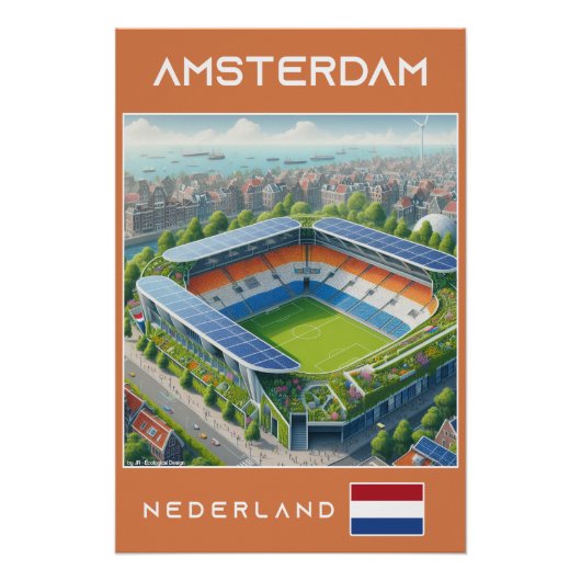 Poster Amsterdam Stadium - Netherlands Ecological Design (Devant)