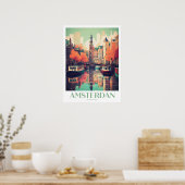 Poster Amsterdam Travel Print Wall Art (Cuisine)