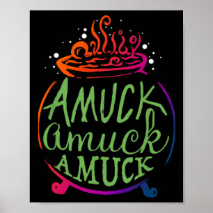 Poster Amuck Amuck Amuck Sorcière amusante Halloween Cade