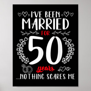 Poster Amusant 50ème anniversaire de Mariage couples mari