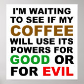 Poster amusant à choisir le café (Devant)