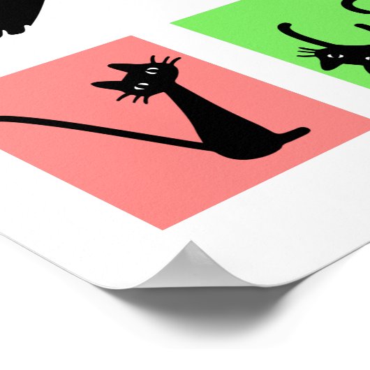 Poster Amusant ABC Black Cat Alphabet (Coin)