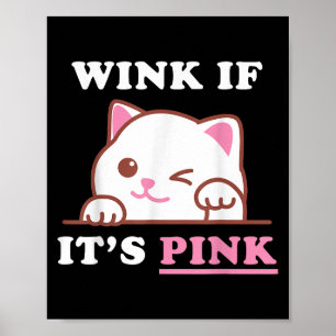 Poster Amusant Adulte Humour Cute Chat Cool rose Shocker 