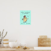 Poster amusant Aquarius Zodiac Chat Affiche de l'é (Cuisine)