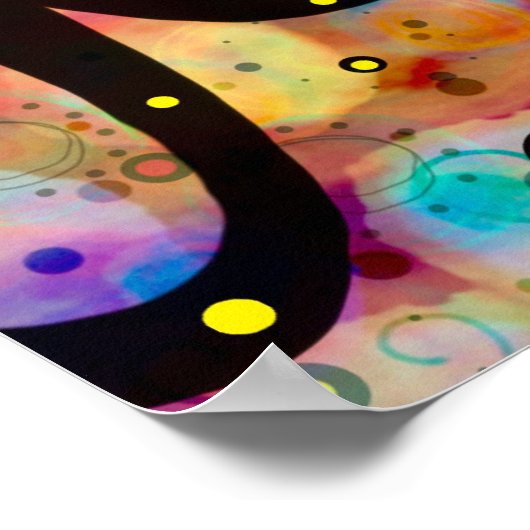 Poster Amusant Arbre coloré gai classe (Coin)