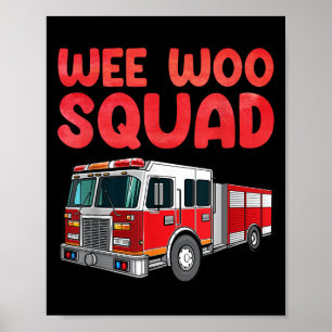 Poster Amusant Art Pompier Pour Enfants Hommes Femmes Pom