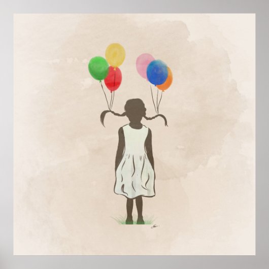 Poster Amusant Avec Ballons (Devant)