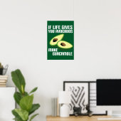 Poster Amusant Avocado Faire Guacamole plaisanter (Bureau à domicile)