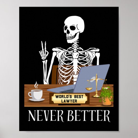 Poster Amusant avocat Halloween (Devant)