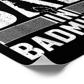 Poster Amusant Badminton Design Pour Hommes Femmes Enfant (Coin)