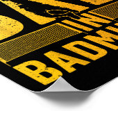 Poster Amusant Badminton Design Pour Hommes Femmes Enfant (Coin)