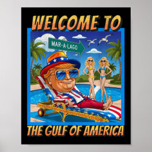 Poster Amusant Bienvenue Dans Le Golfe des Amériques 9 fé