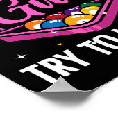 Poster Amusant Billard Conception Pour Femmes Filles Pool (Coin)