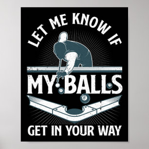 Poster Amusant Billard Design Pour Hommes Femmes Billard