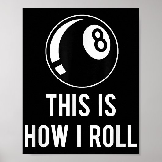 Poster Amusant Billard Design Pour Les Joueurs De Billard (Devant)