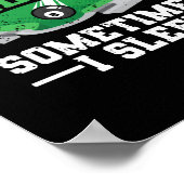 Poster Amusant billard joueur de piscine je joue (Coin)