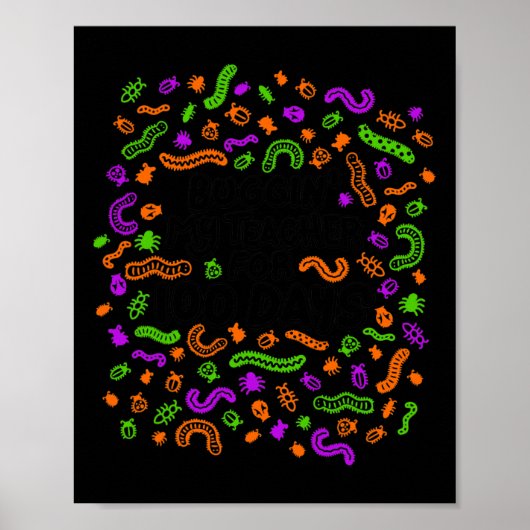 Poster Amusant Blog Mon Professeur Pour 100 Jours D'Étudi (Devant)