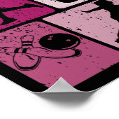 Poster Amusant Bowler Joueur de Bowler Game (Coin)