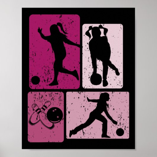 Poster Amusant Bowler Joueur de Bowler Game (Devant)