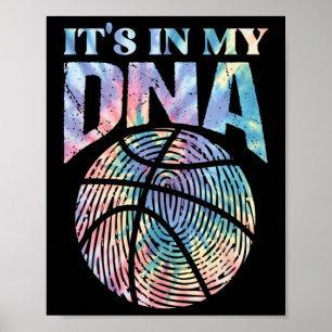 Poster Amusant C'est dans mon ADN filles de basket-ball L