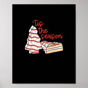 Poster Amusant C'Est La Saison Design Arbre De Noël
