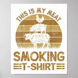 Poster Amusant C'Est Ma Viande Fumeurs Mens Bbq Barbeque