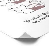 Poster Amusant chat couché et Art II (Coin)