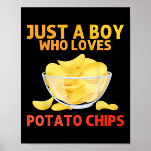 Poster Amusant Chips De Pomme De Terre Art Pour Hommes Ga