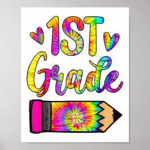 Poster Amusant Ck À L'école Prof De 1re Année Tie Dye 