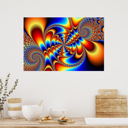 Poster Amusant couleur - Fractal (Cuisine)