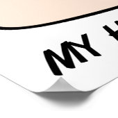 Poster amusant de Cake Head on Fire (Coin)