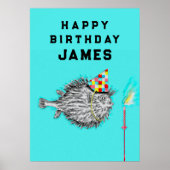 Poster amusant de fête d'anniversaire (Devant)